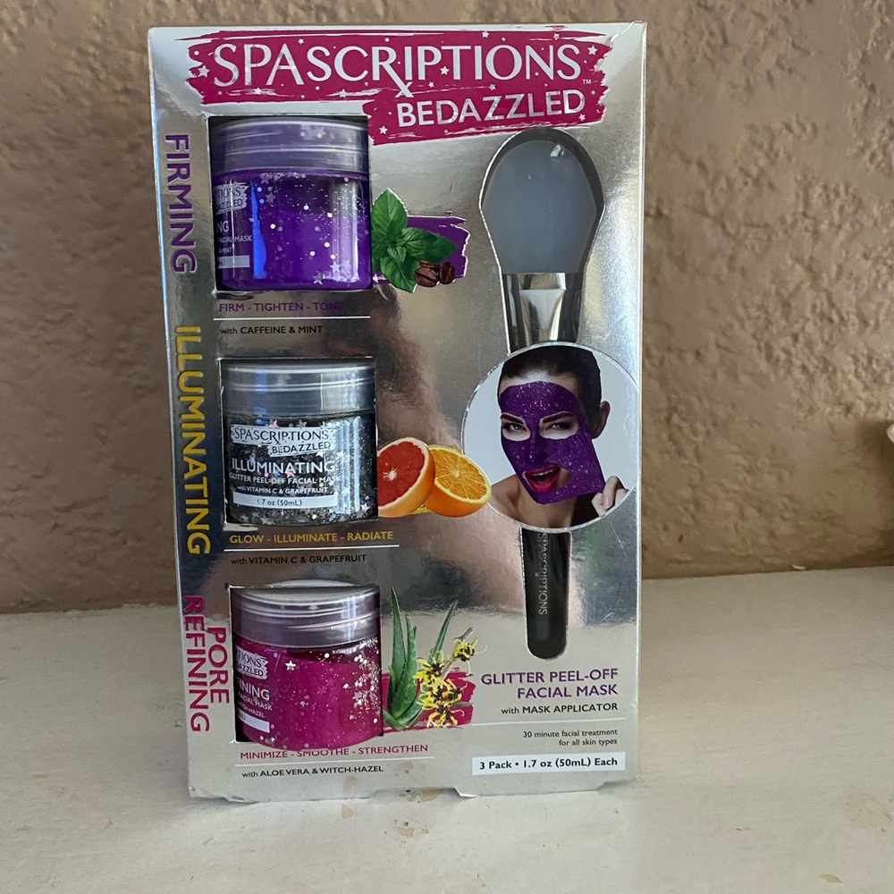 SpaScriptions BeDazzled- Firming & Pore Refining Glitter Peel-Off Masks - Picture 4 of 6
